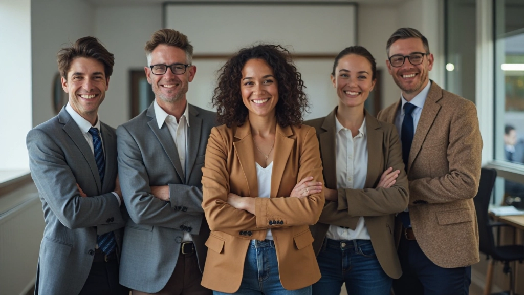 Diverse team professionals celebrating success